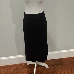 The Drop Classic Black Knit Midi Skirt